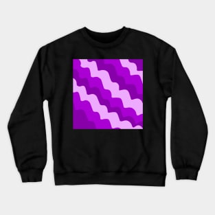 Purple wavy ocean waves gradient Crewneck Sweatshirt